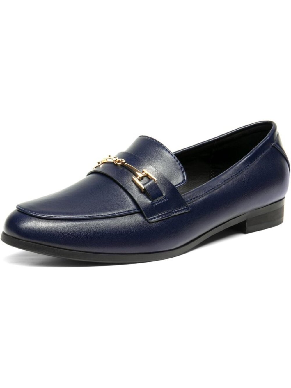 DREAM PAIRS Women's Navy Blue Comfortable Classic Office Work Flat Loafer Shoes